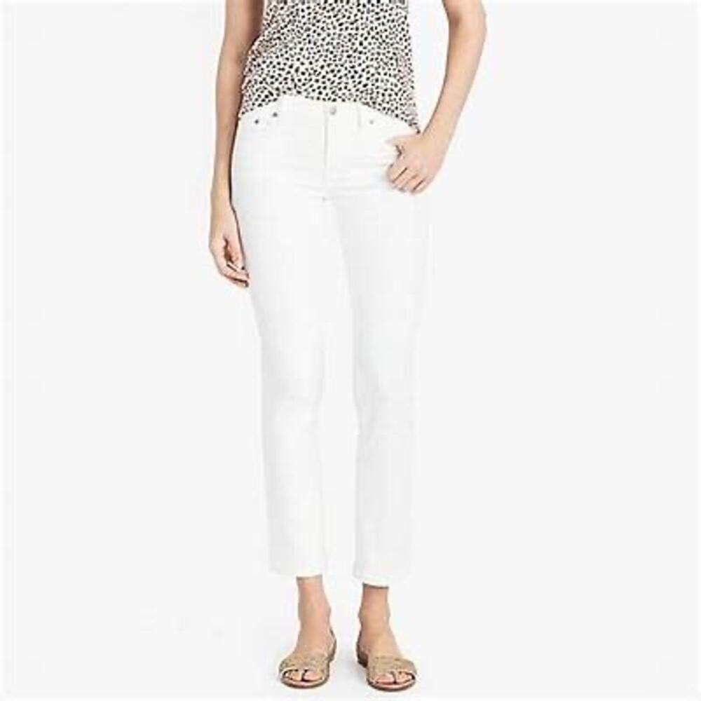 J.Crew 9” Mid-Rise White Skinny Jeans Size 28